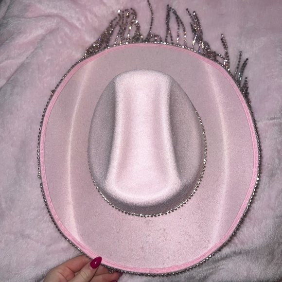Pink Tassle Cowgirl Party Hat - Picture 3 of 3